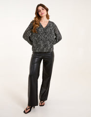 Pleated Bubble Hem Blouse