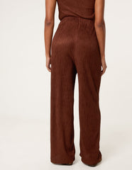 Crinkle Elasticated Waist Wide Leg Trousers