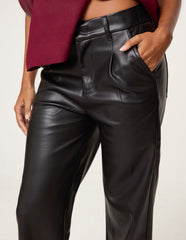 PU Wide Leg Trousers