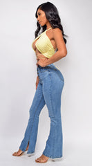 Galia Yellow Halter Top