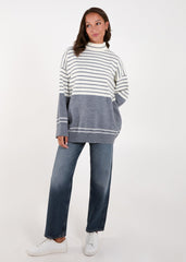 Mixed Stripe Round Neck Jumper