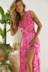 Just Like Paradise Maxi Dress - Hot Pink