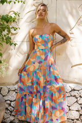 Outta Here Maxi Dress - Orange Multi