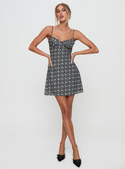 Draven Mini Dress Black Multi