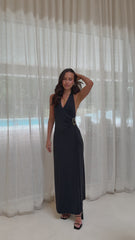 Verje Halter Maxi Dress - Black