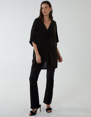 Twist Front Metalic Top