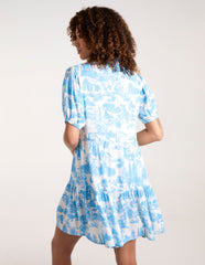Mini Smock Chinoiserie Shirt Dress