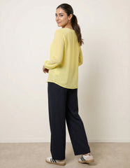 Long Sleeve Pleated Top