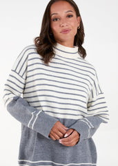 Mixed Stripe Round Neck Jumper