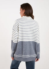 Mixed Stripe Round Neck Jumper