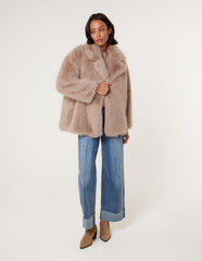 Short Faux Fur Coat