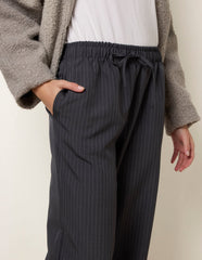 Elasticated Waist Pinstripe Trousers