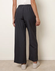 Elasticated Waist Pinstripe Trousers
