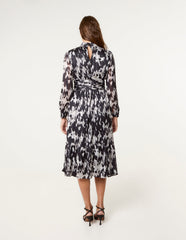 High Neck Midi Dress