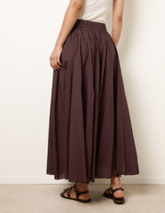 Gathered Panel Maxi Skirt