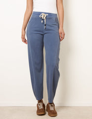 Elasticated Waistband Front Tie Stretch Trousers