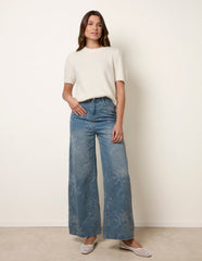 Floral Print Jeans